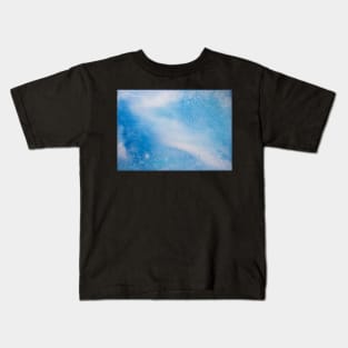 Fluid Blue Abstract Painting Kids T-Shirt